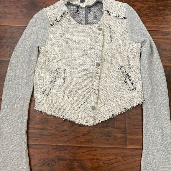 We The Free Tweed Raw Hem Jacket Feminine Work Office Professional Wear - Picture 12 of 15